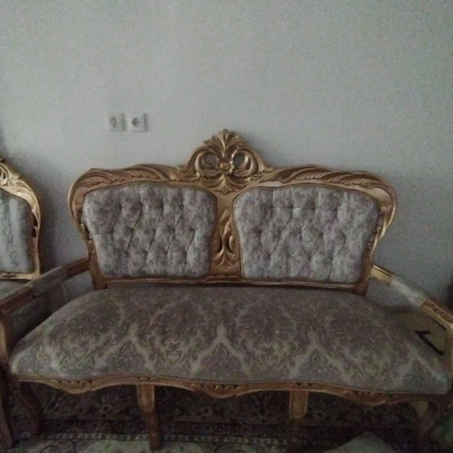 مبل استیل 9نفره  تازه رنگ شده و پارچه عوض شده|مبلمان خانگی و میز عسلی|مشهد, هفده شهریور|دیوار