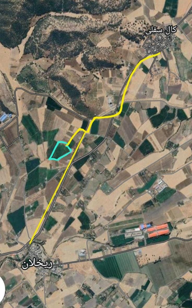 ۱۱۰۰۰متر زمین کشاورزی بین روستای ریخلان و کال صفلی|فروش دفتر صنعتی، کشاورزی، تجاری|مریوان, |دیوار