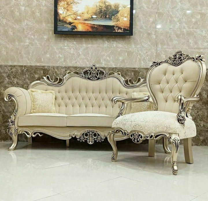 مبل۷نفره مدل افسون+۳تیکه میزوعسلی چوبی|مبلمان خانگی و میز عسلی|ملایر, |دیوار