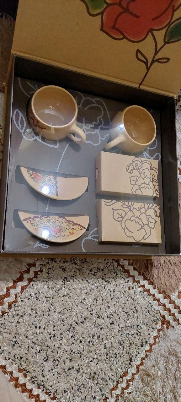 ست دو نفره فنجان چای با دمنوش|صنایع دستی و سایر لوازم تزئینی|تهران, اقدسیه|دیوار
