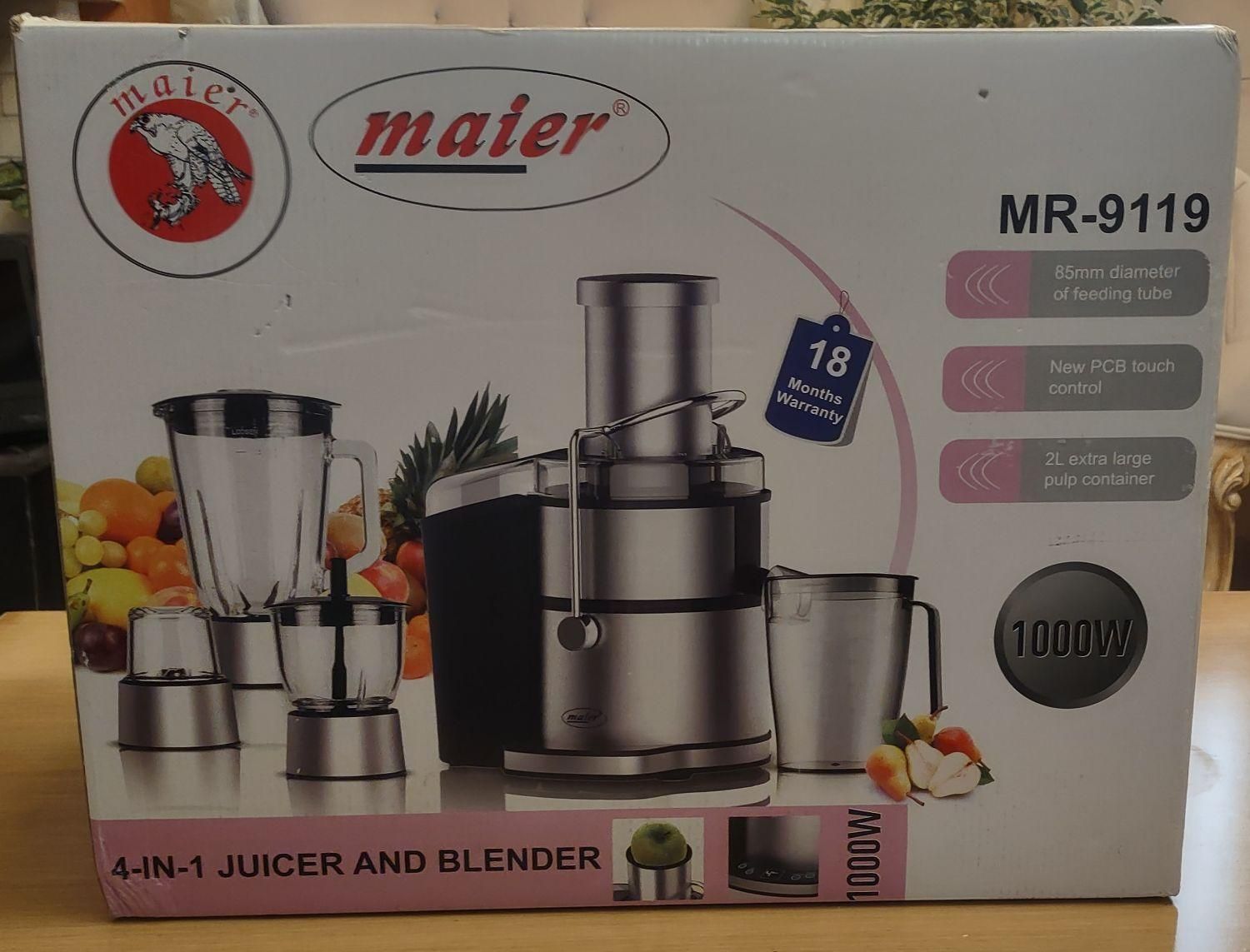 آبمیوه گیری ۴ کاره مایر مدل MR-9119|آبمیوه‌گیر و آب‌مرکبات‌گیر|شیراز, معالی‌آباد|دیوار