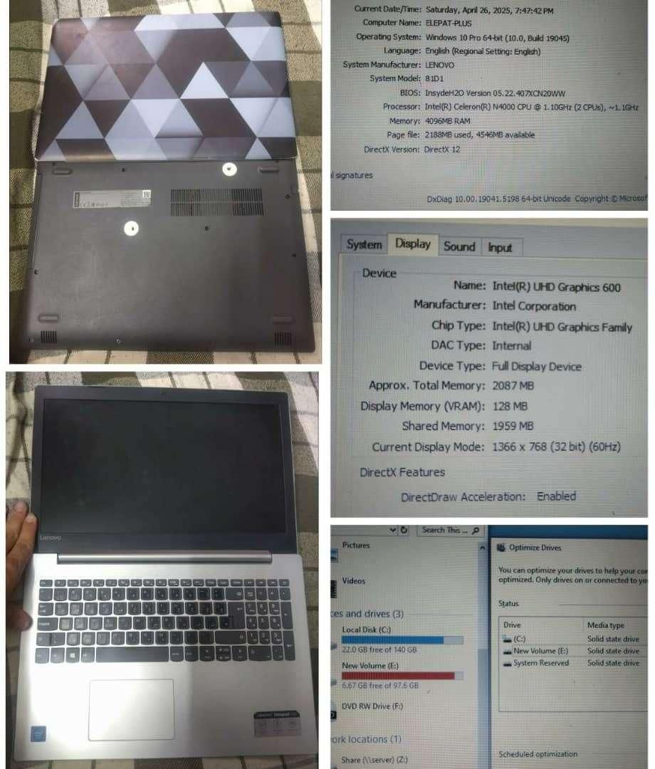 لپ‌تاپ Lenovo IdeaPad Celeron 330-15IGM (مدل 81D1)|رایانه همراه|تهران, نارمک|دیوار