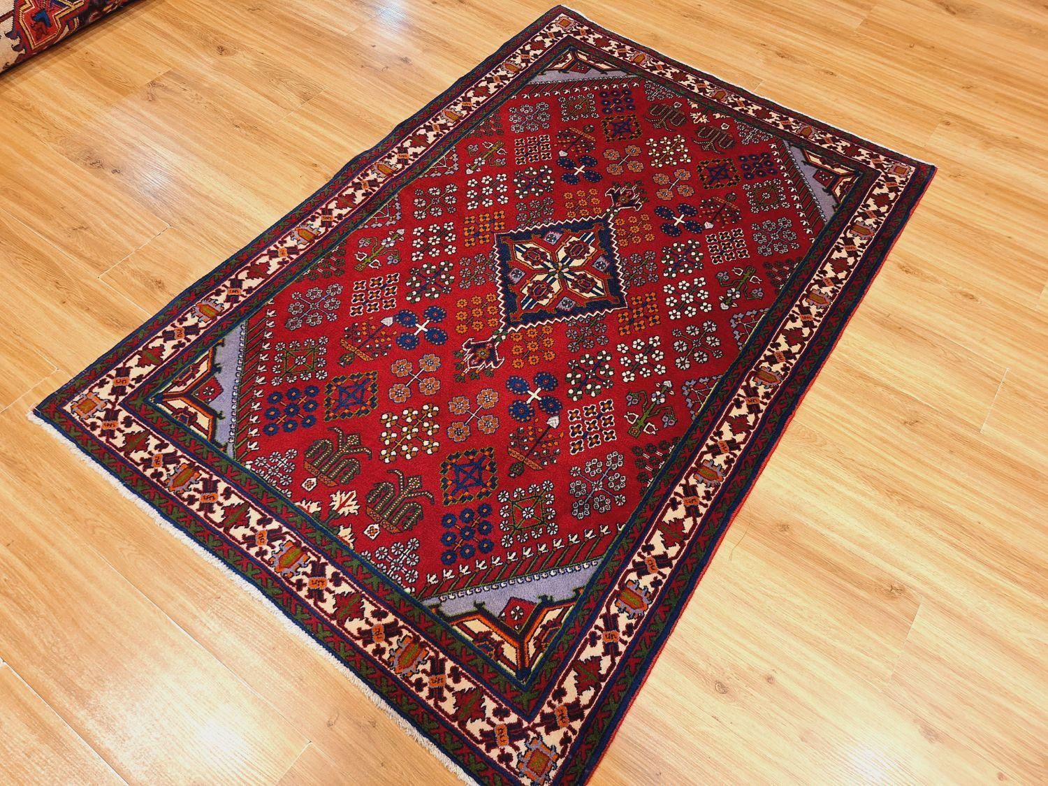 قالیچه دستباف کرک میمه زمینه لاکی|فرش|تهران, اکباتان|دیوار