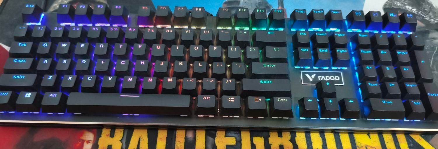 یک عدد کیبرد گیمینگ v700 rgb از برند رپو کاملا نو|قطعات و لوازم جانبی رایانه|شیراز, گلشن|دیوار