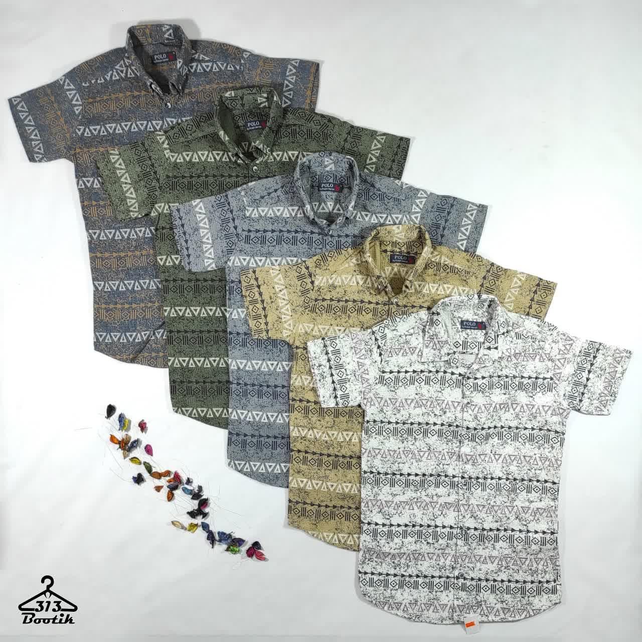 پیراهن مردانه حصیری طرح هرمی آستین کوتاه|لباس|کرمان, |دیوار