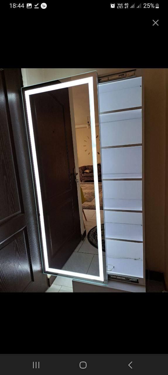 جاکفشی ریلی مدل تکتا باآینه قدی بک لایت|جاکفشی، کمد، دراور|فردوسیه, |دیوار