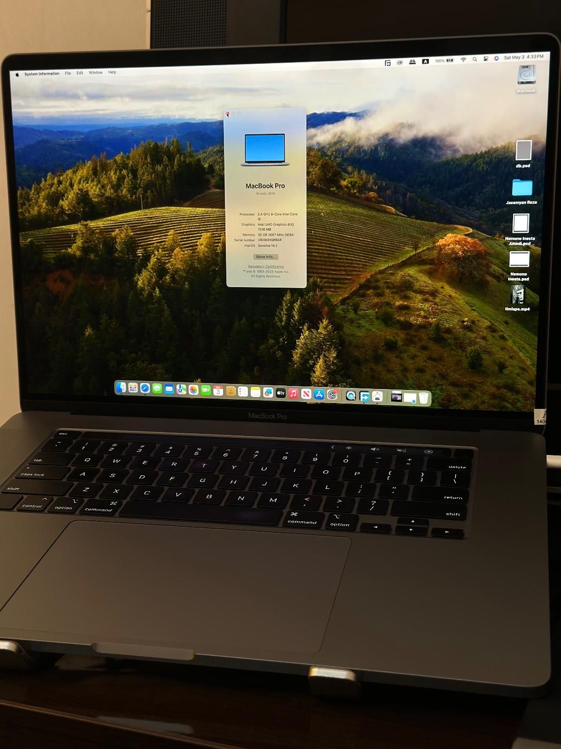 مک بوک پرو ۲۰۱۹  I9  32g|رایانه همراه|بوشهر, |دیوار