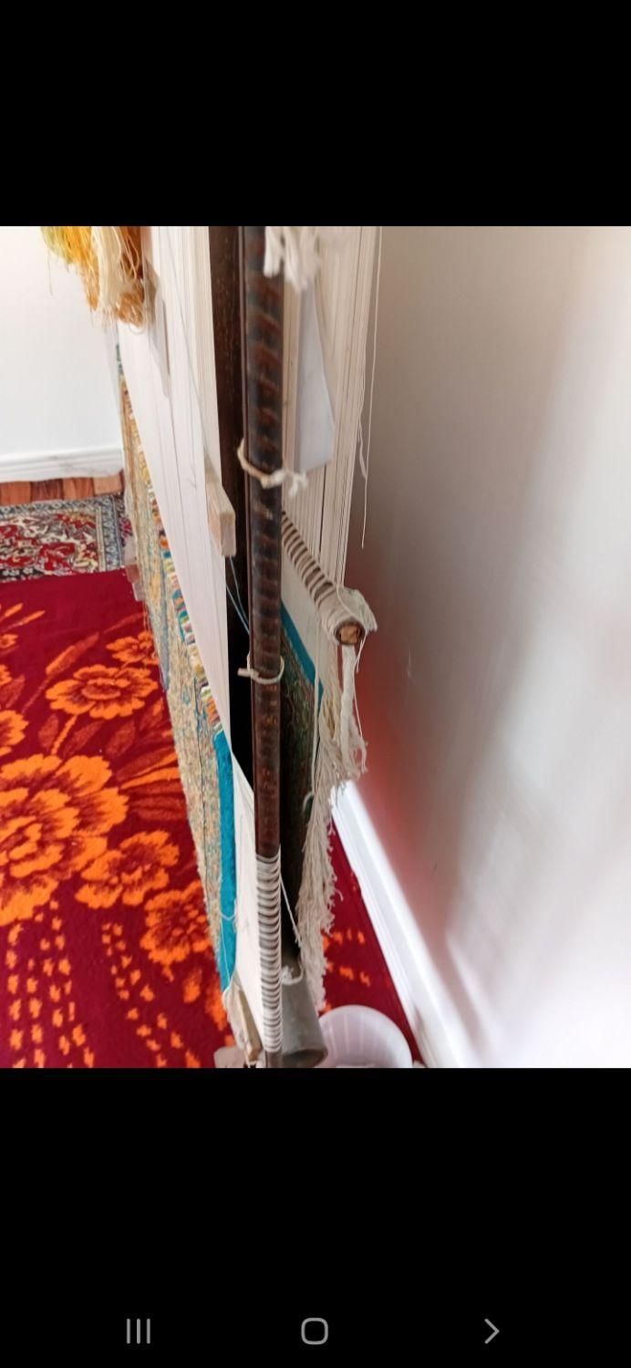 قالیچه ابریشم نیمه کاره|فرش|میاندوآب, |دیوار