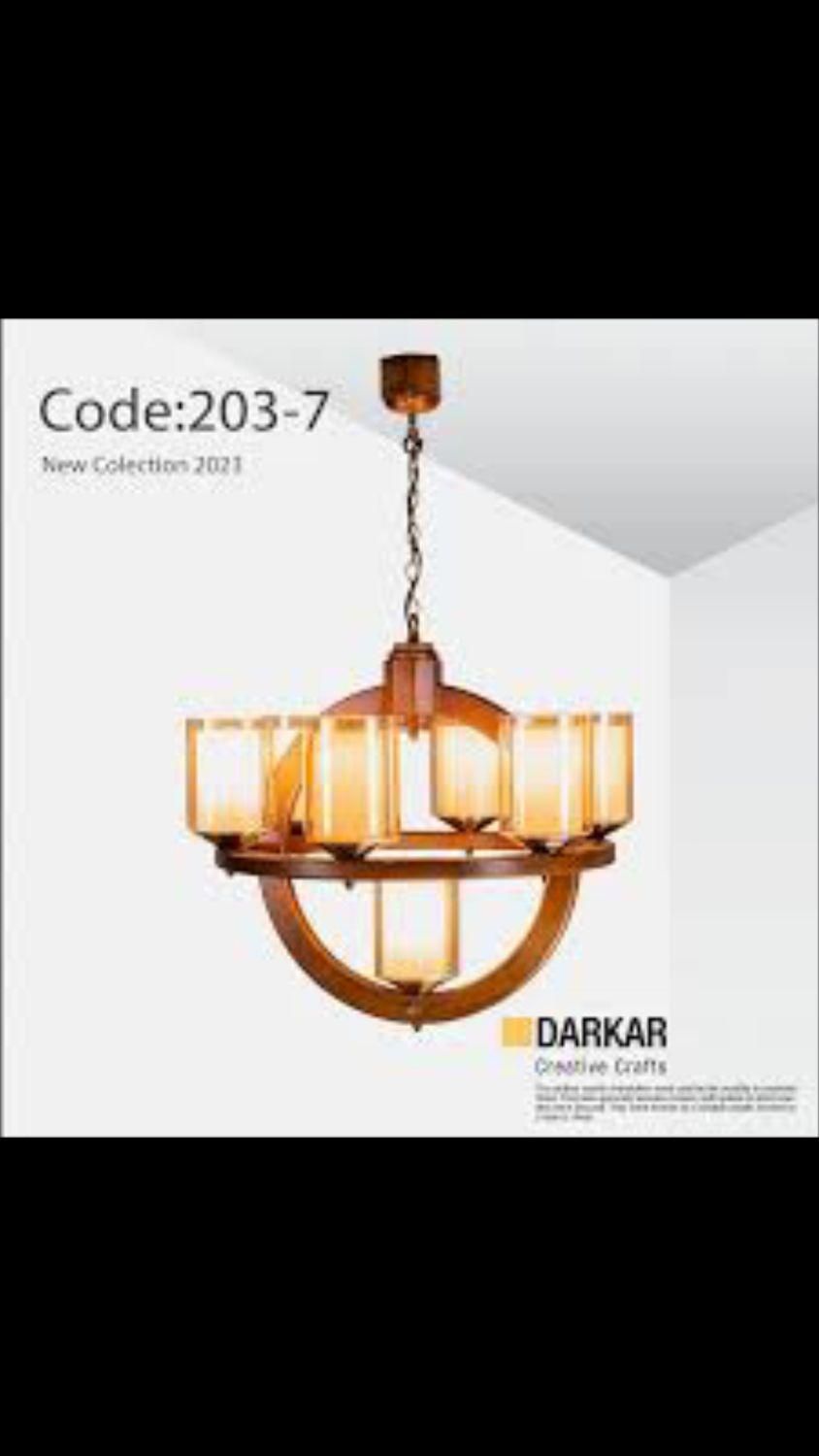 لوستر چوبی مدل رومن|لوستر و چراغ آویز|کرج, شاهین‌ویلا|دیوار