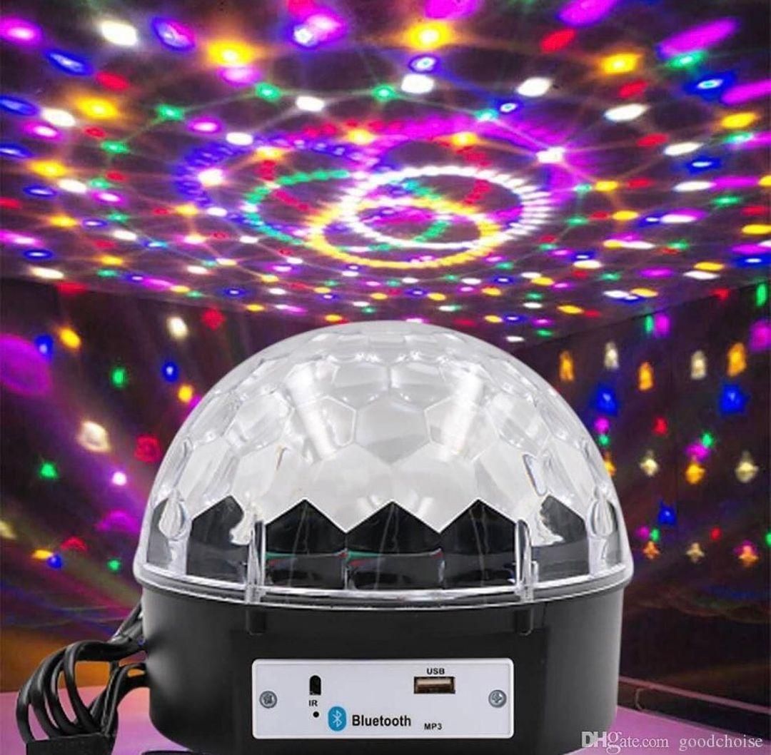 رقص نور بزرگ نیم کره (دیسکویی) ۲ اسپیکردار موزیکال|ریسه و چراغ تزئینی|کرج, اصفهانیها|دیوار