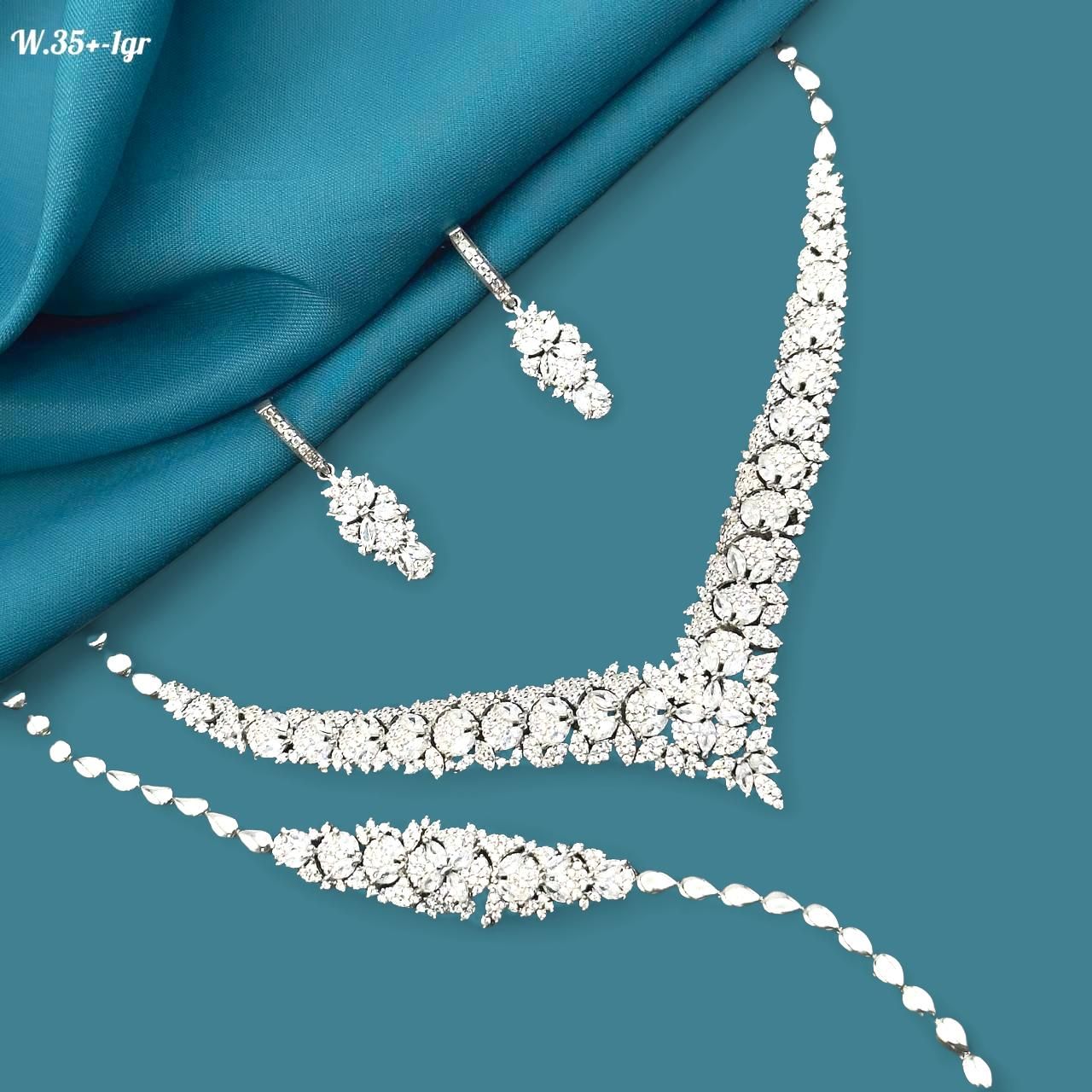سرویس نقره جواهری قالب طلا عیار ۹۲۵|بدلیجات|تبریز, |دیوار