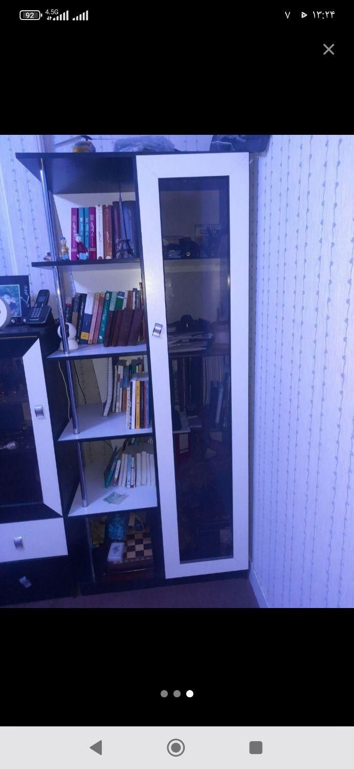 کتابخانه|کتابخانه، شلف، قفسه‌های دیواری|نسیم‌شهر, |دیوار