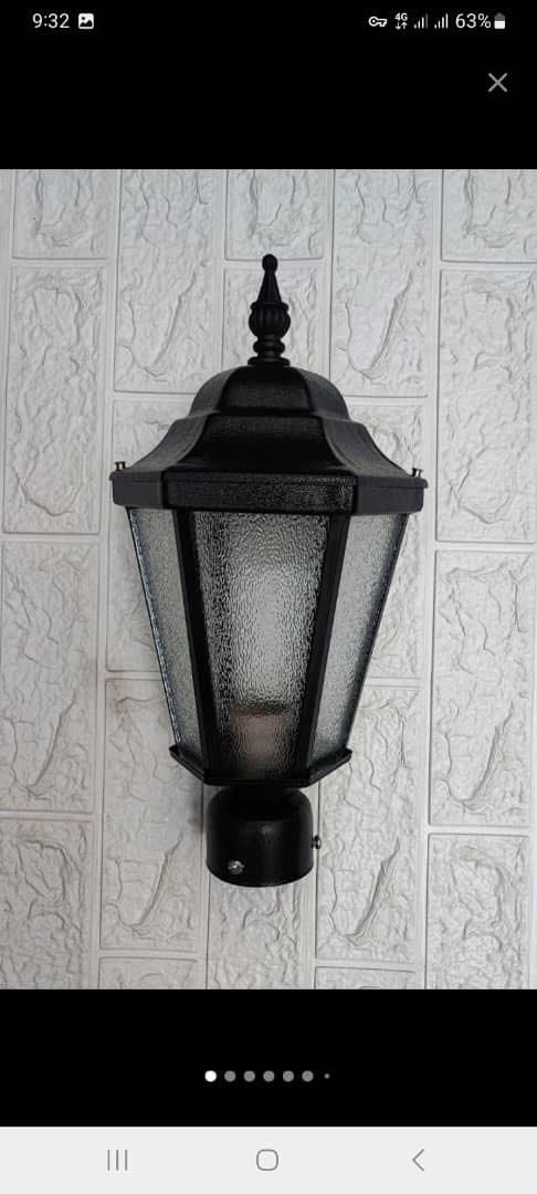 چراغ حیاطی فلزی رنگ کوره ای|لامپ و چراغ|تهران, نیروی هوایی (پیروزی)|دیوار