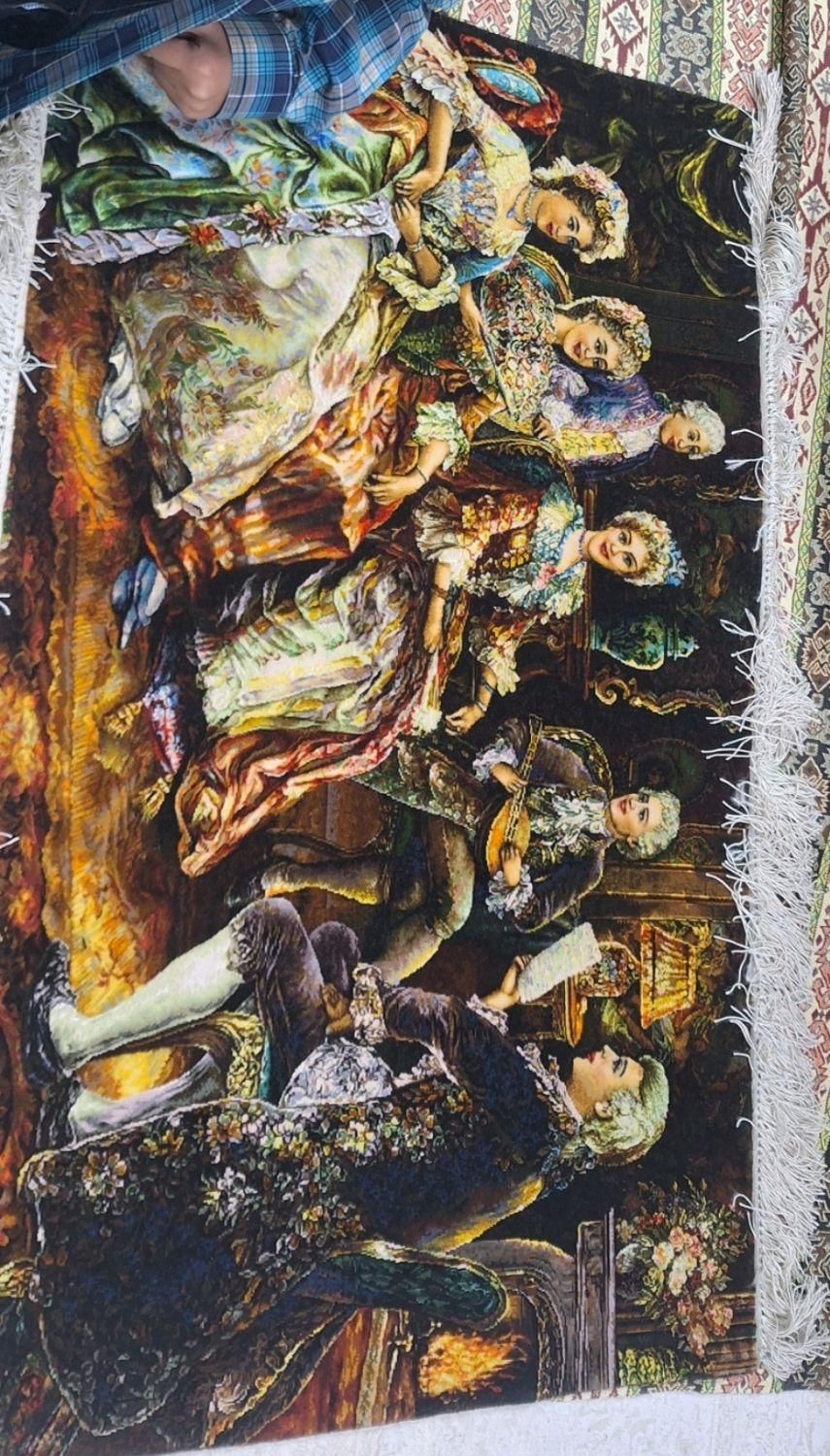 تابلو فرش دستبافت تبریز طرح فرانسوی|تابلو فرش|تهران, نیروی هوایی (پیروزی)|دیوار