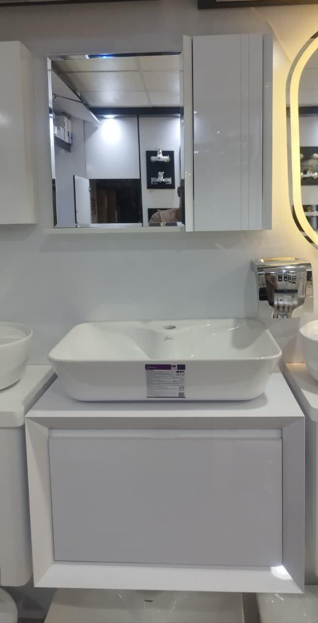 روشویی فول ست 4 تکه اینه دار|لوازم سرویس بهداشتی|شاهین‌شهر, خانه کارگر|دیوار