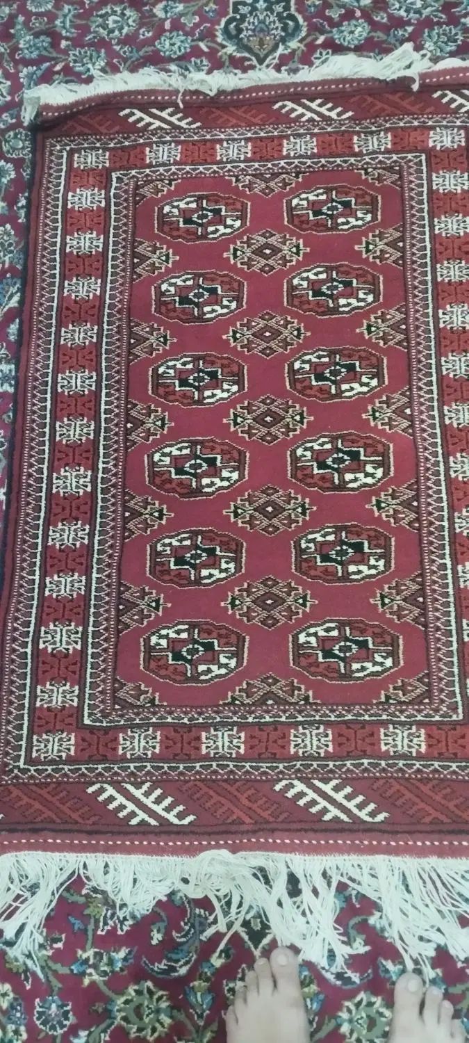 گلیم جاجیم دست بافت اصل ترکمن یک در یک متر|گلیم، جاجیم، گبه|مشهد, عبادی|دیوار