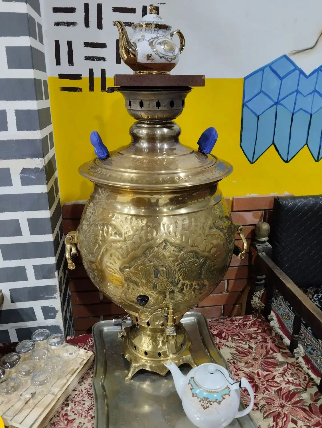 سماورزغالی وگازی 50لیتری|سماور، چای‌ساز، قهوه‌ساز|کرج, دهقان ویلا|دیوار