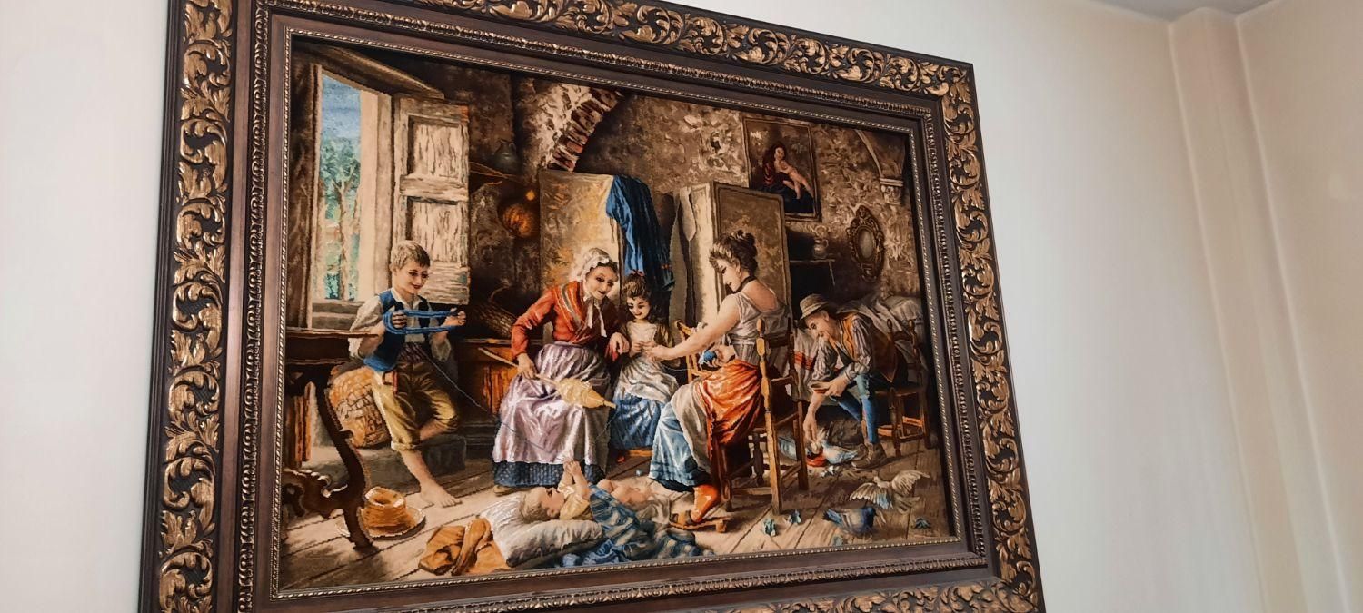 تابلو فرش دستبافت چله ابریشم  سایز بزرگ|تابلو فرش|تهران, مجیدیه|دیوار