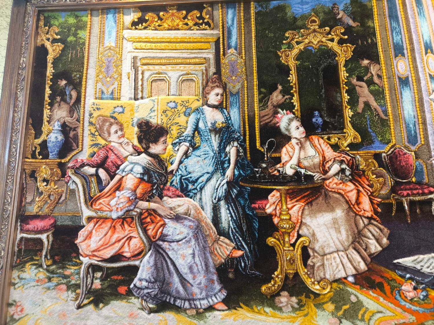 تابلو فرش دستباف شاعر جوان ابعاد 190در130|تابلو فرش|قم, انسجام|دیوار