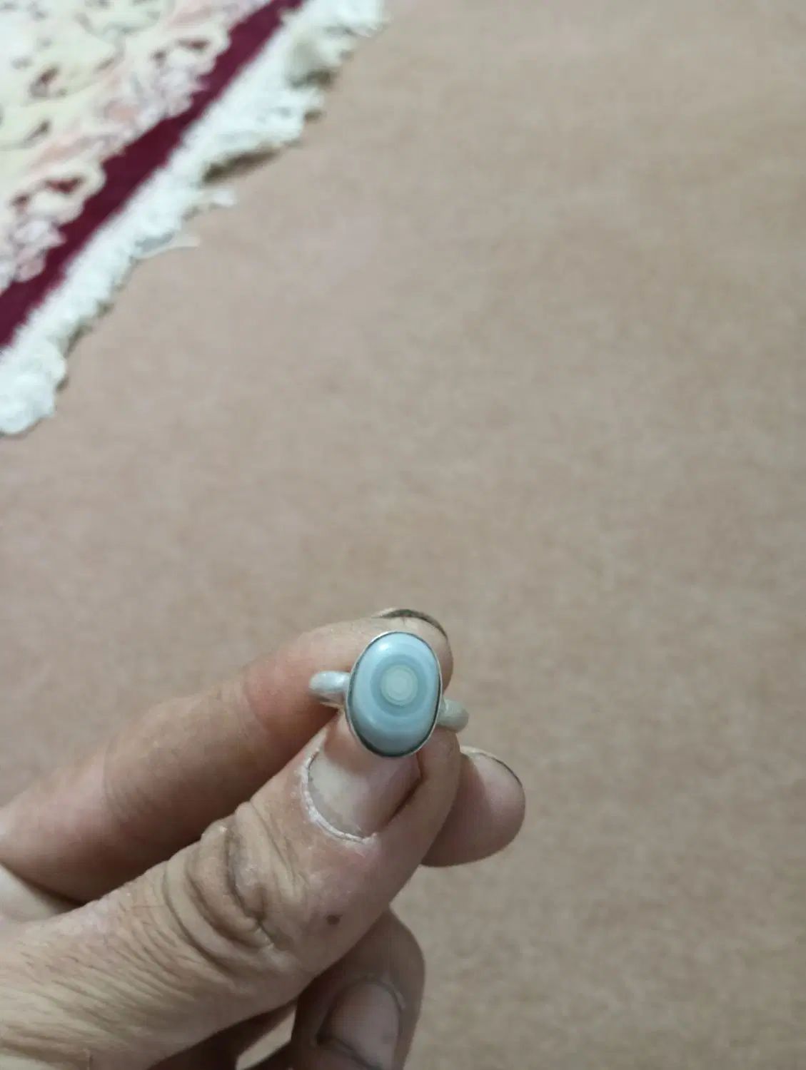 انگشترباباقوری وعقیق ۳پوست قدیمی فوق خاص|جواهرات|میاندوآب, |دیوار