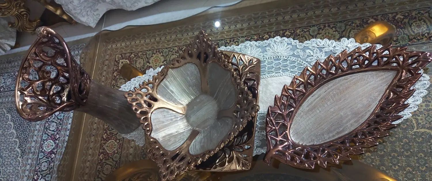 گلدان میوه خوری کاسه بشقاب شیرینی خوری  طرح برگ|ظروف سرو و پذیرایی|تهران, افسریه جنوبی|دیوار