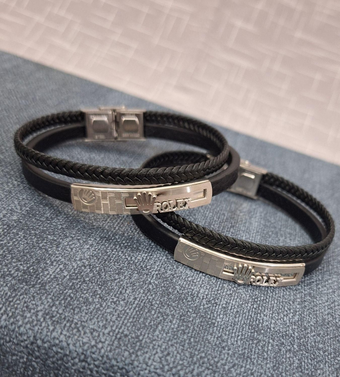 دستبند چرم رولکس ، دو لاین|بدلیجات|قم, باسکول|دیوار