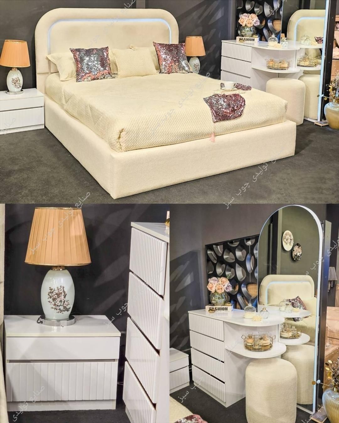 سرویس خواب مدل آیدا|تخت و سرویس خواب|قروه, |دیوار