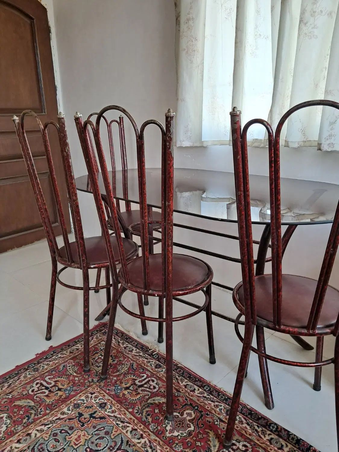 میز  صندلی فلزی محکم وزیبا       مناسب  باغ|میز و صندلی غذاخوری|مشهد, احمدآباد|دیوار