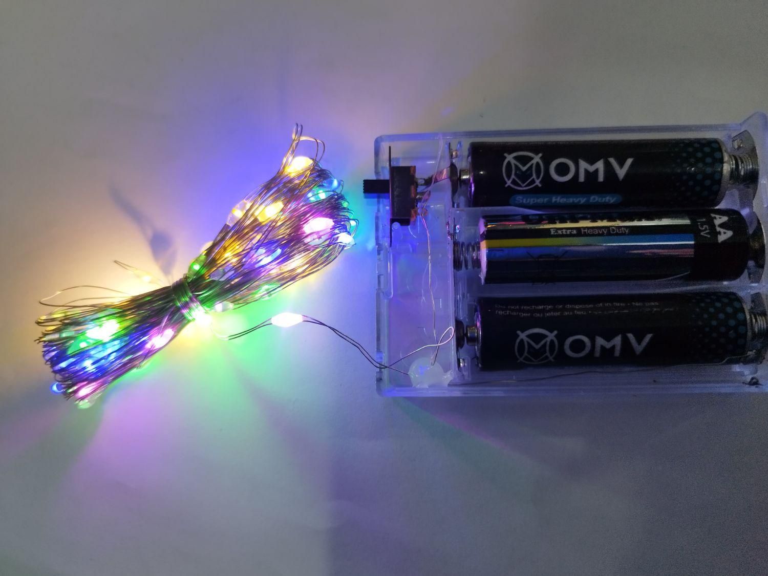 ریسه مفتولی  باتری خور|ریسه و چراغ تزئینی|قم, نیروگاه|دیوار