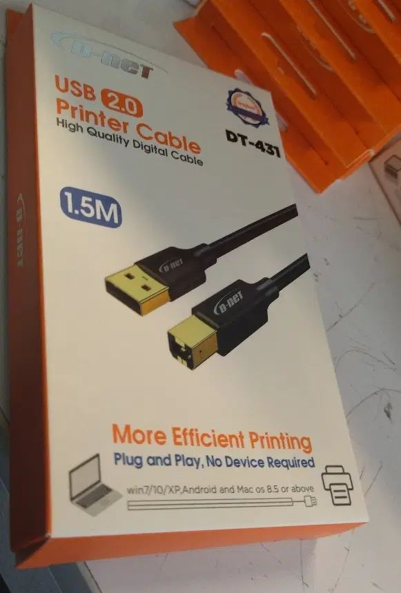 کابل پرینتر دی نت Dnet نویز گیر شیلد و فویل 1.5متر|قطعات و لوازم جانبی رایانه|تهران, مهران (سیدخندان)|دیوار