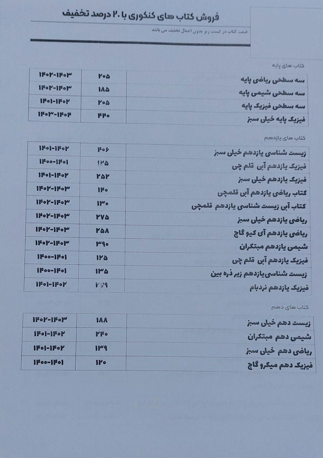 فروش کتاب های کنکوری با ۲۰ درصد تخفیف|حراج|مراغه, |دیوار
