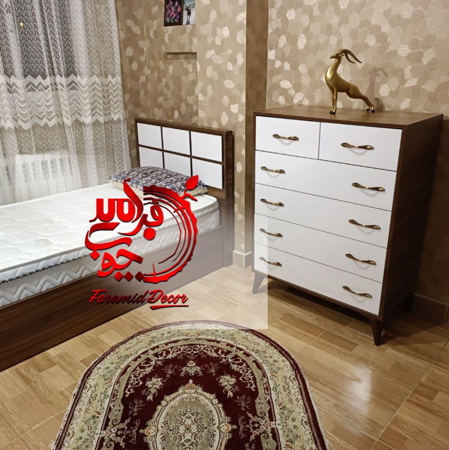 سرویس خواب*تخت خواب*تشک 1نفره مدل پازل**باکفی|تخت و سرویس خواب|رشت, استقامت ۲|دیوار