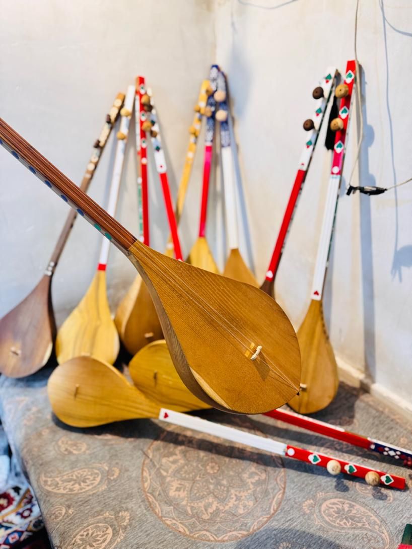 دمبوره هزارگی و قطغنی|سازهای سنتی|باقرشهر, |دیوار