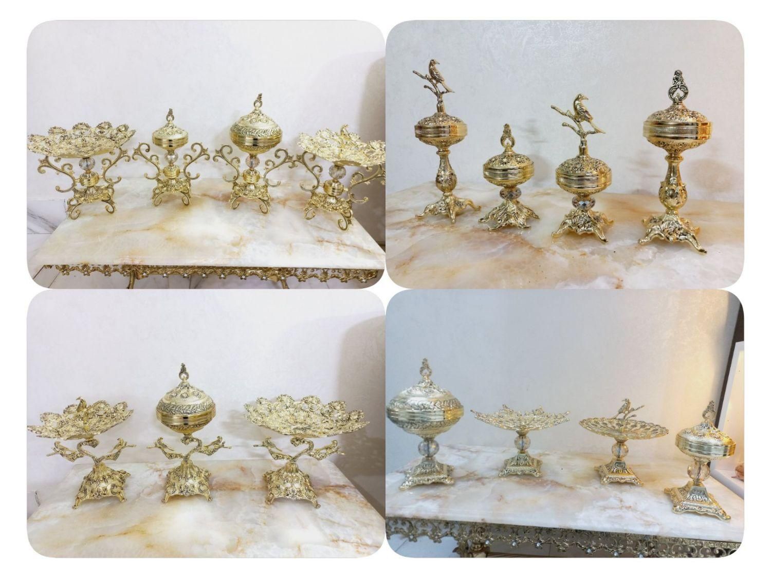 ظروف پذیرایی برنجی و آلیاژی کنارسالنی|صنایع دستی و سایر لوازم تزئینی|مشهد, جوادیه|دیوار