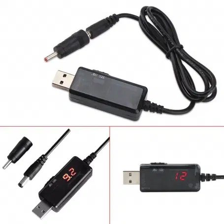 کابل USB افزاینده به 9 و 12ولت با نمایشگر و تبدیل|قطعات و لوازم جانبی رایانه|تهران, اتابک|دیوار