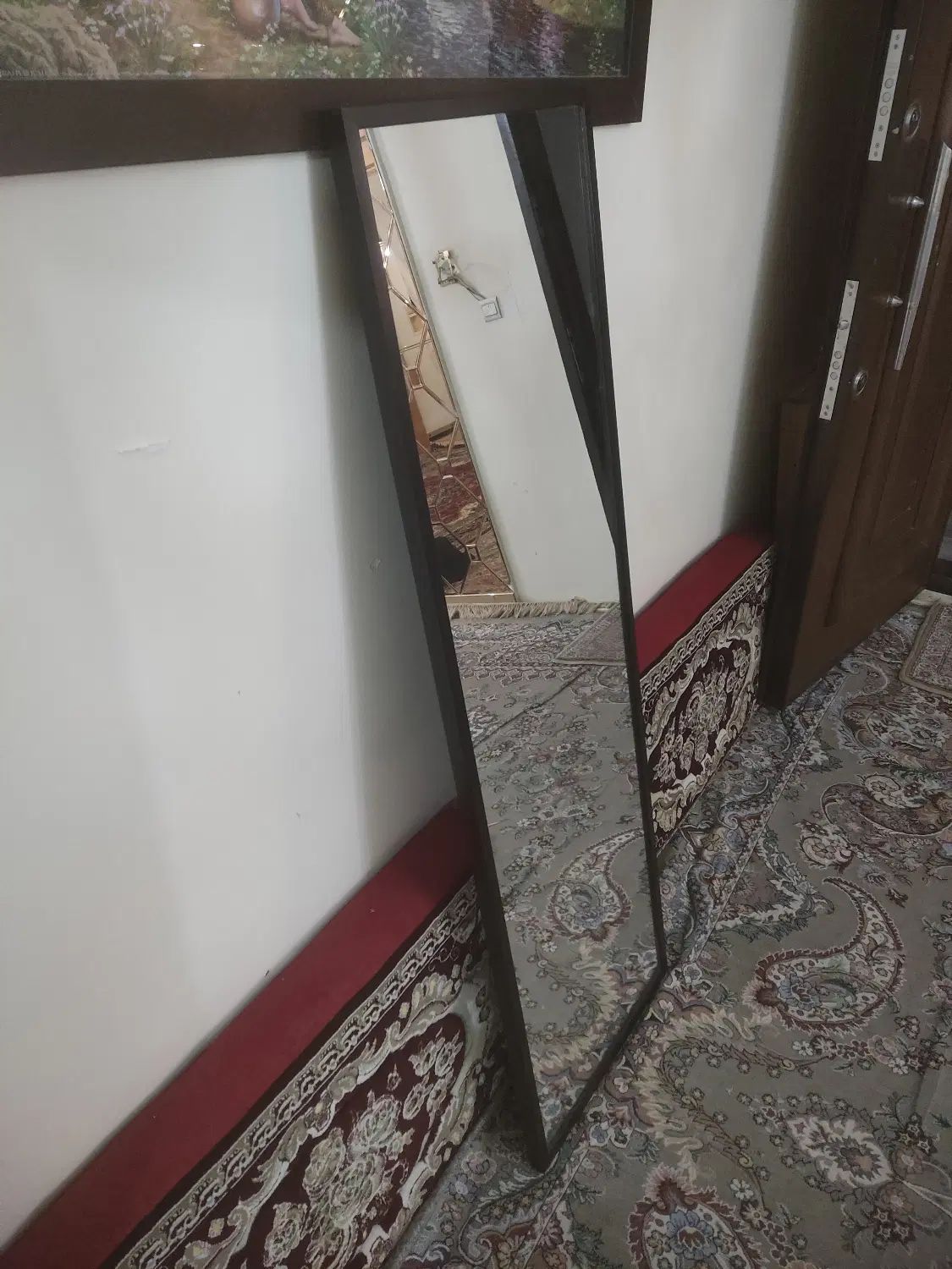آینه قدی 180 ارتفاع عرض70،قاب چوب راش رنگ ضدخش|آینه|تهران, خاک سفید|دیوار