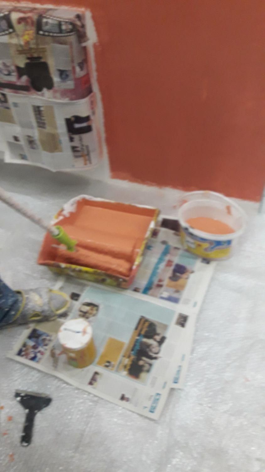 نقاشی مدرن ساختمان وبندکشی نانو|خدمات پیشه و مهارت|رشت, گلباغ نماز|دیوار