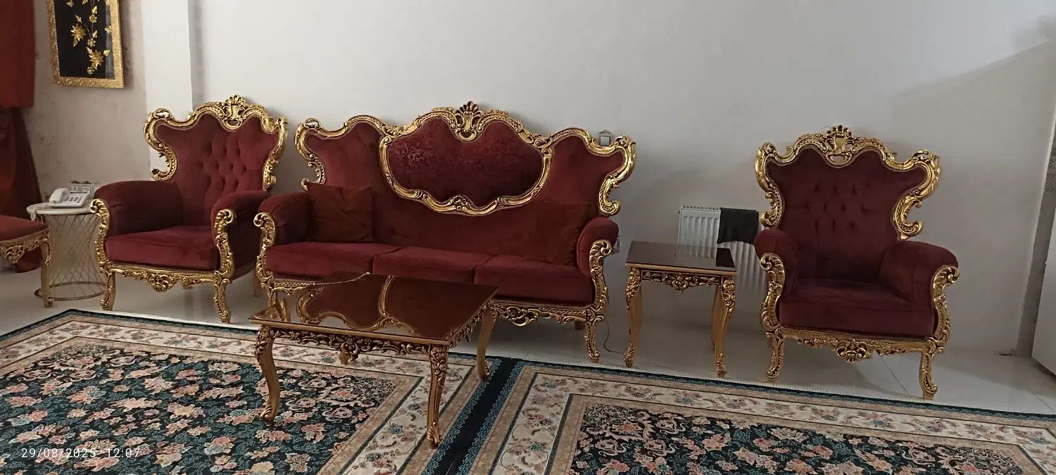 مبل سلطنتی ۹ نفر|مبلمان خانگی و میز عسلی|کرمانشاه, |دیوار