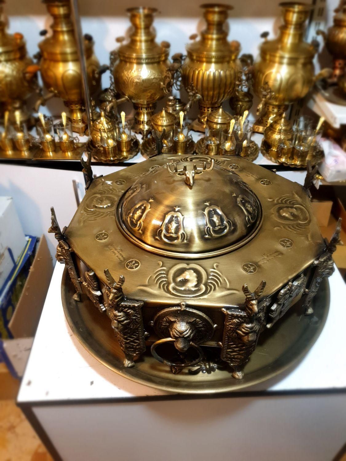 منقل پایه ذغالی برنجی *|کلکسیون اشیاء عتیقه|قزوین, |دیوار