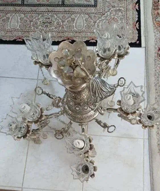 لوستر 10 شاخه برنجی|لوستر و چراغ آویز|اصفهان, بهارستان|دیوار