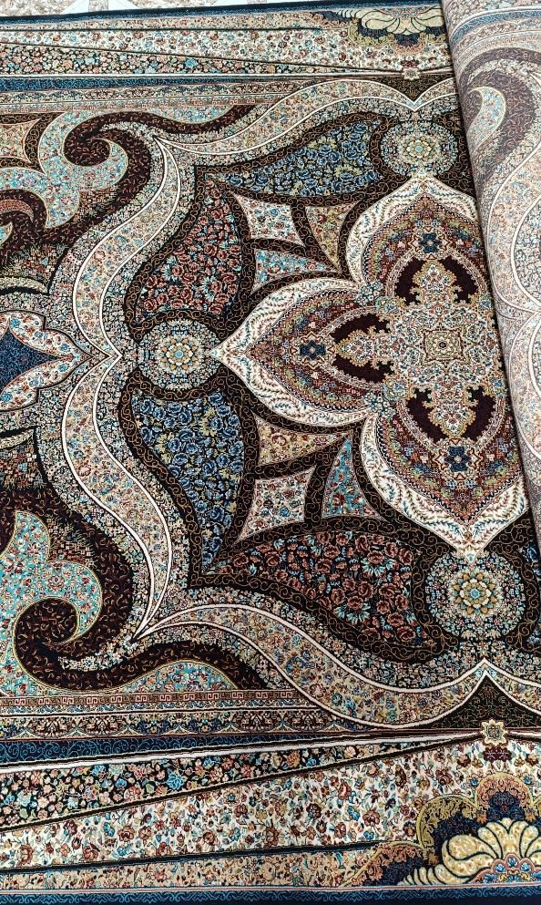 سه تخته فرش 9 متری 700 شانه مشهد اردهال سرمه ای|فرش|اردبیل, |دیوار
