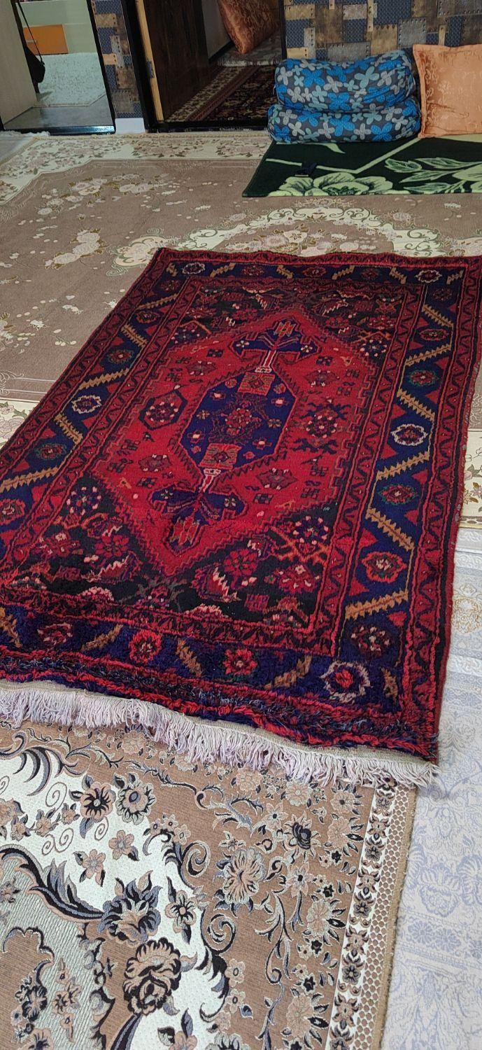 فرش لاکی دستباف قدیمی|فرش|چهارباغ, |دیوار