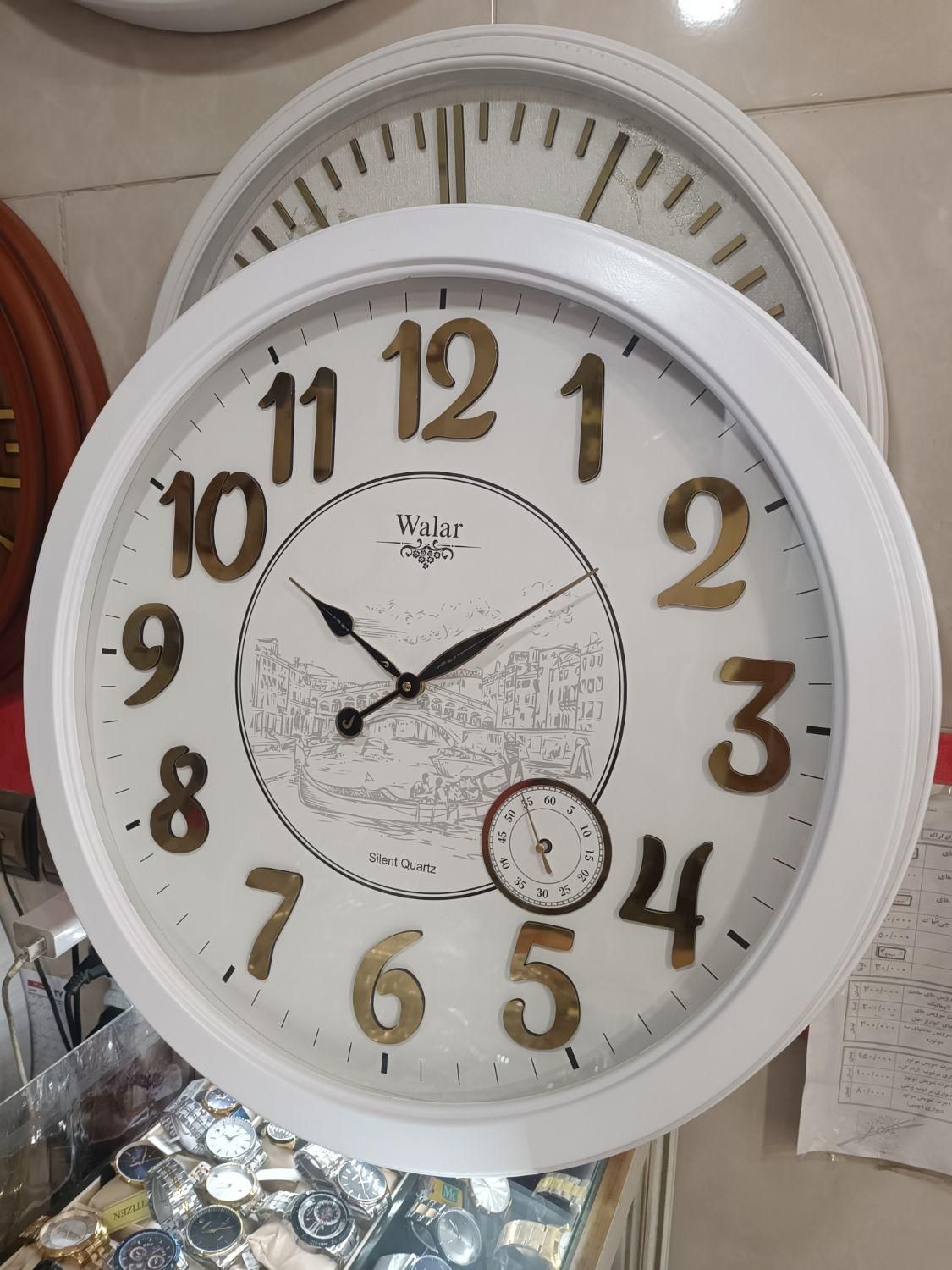 ساعت دیواری سایز 60 صفحه پوست ماری در سه رنگ|ساعت دیواری و تزئینی|اراک, |دیوار