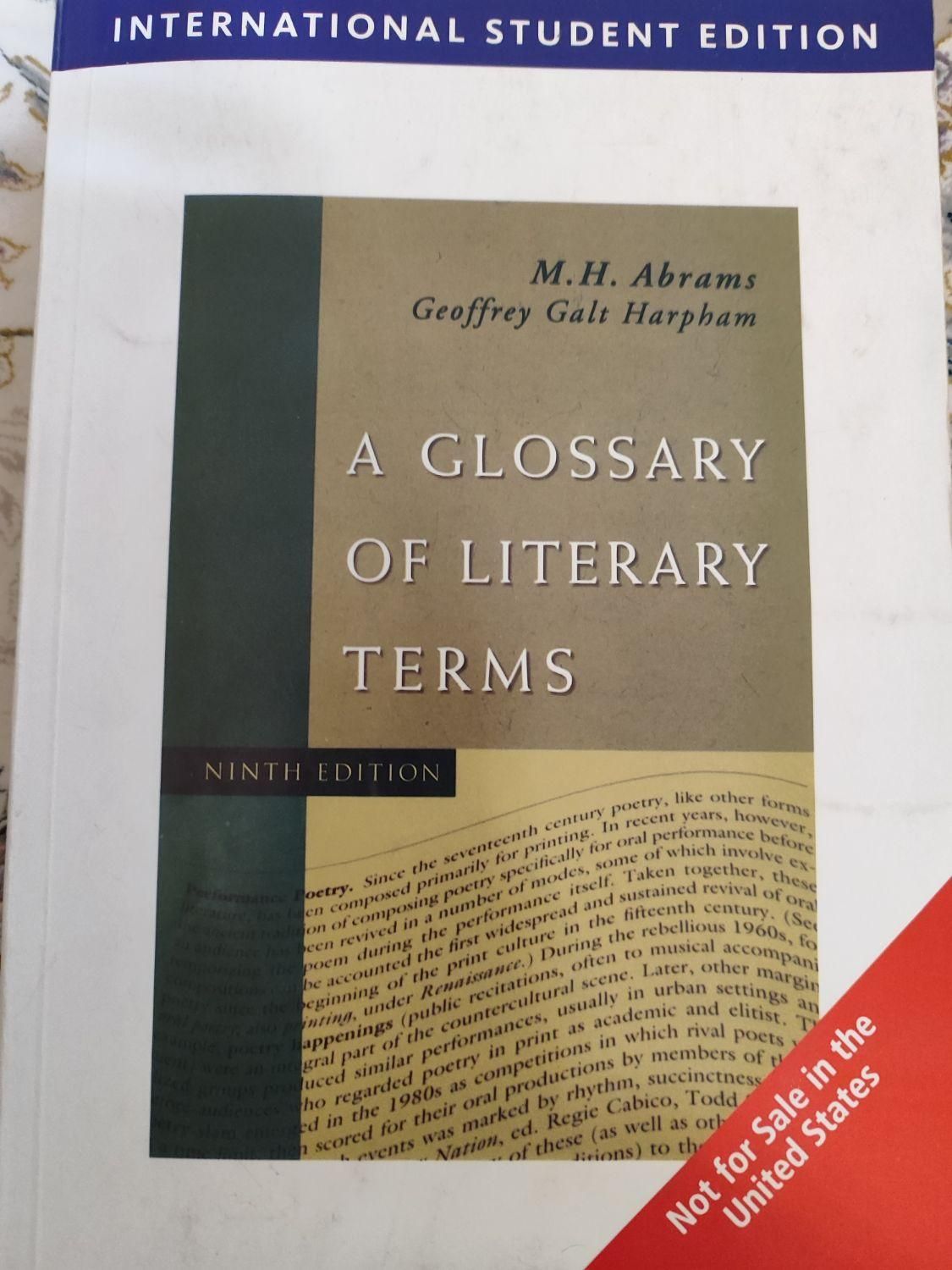 کتاب دانشگاهی  glossery of literaryterms|کتاب و مجله آموزشی|تهران, دانشگاه علم و صنعت|دیوار