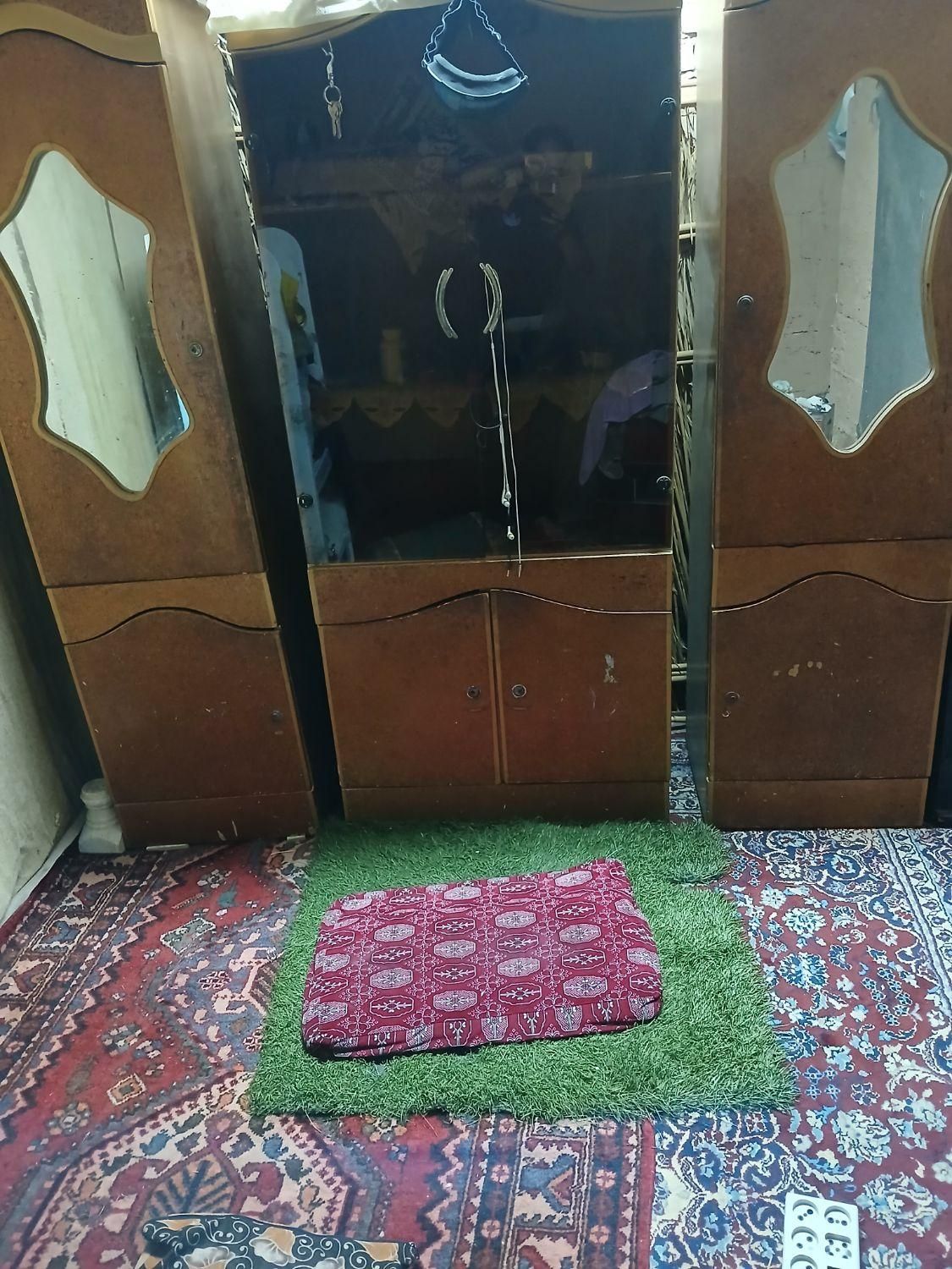 کمده سه تیکه باتخت خواب|تخت و سرویس خواب|حمیدیه, |دیوار