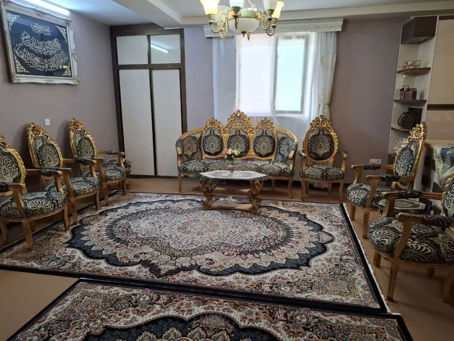 مبل سلطنتی 9 نفره با میز جلو مبلی و  میز عسلی|مبلمان خانگی و میز عسلی|شاهرود, |دیوار