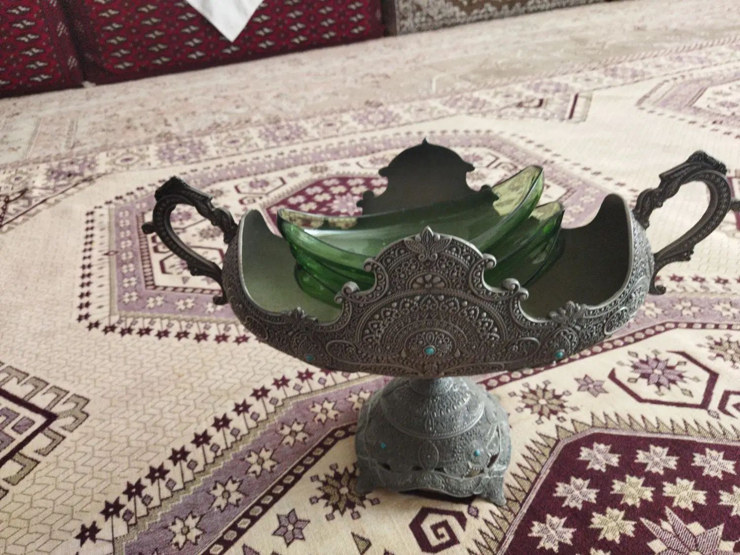 کجکول قدیمی نگین دار|صنایع دستی و سایر لوازم تزئینی|مشهد, اروند|دیوار