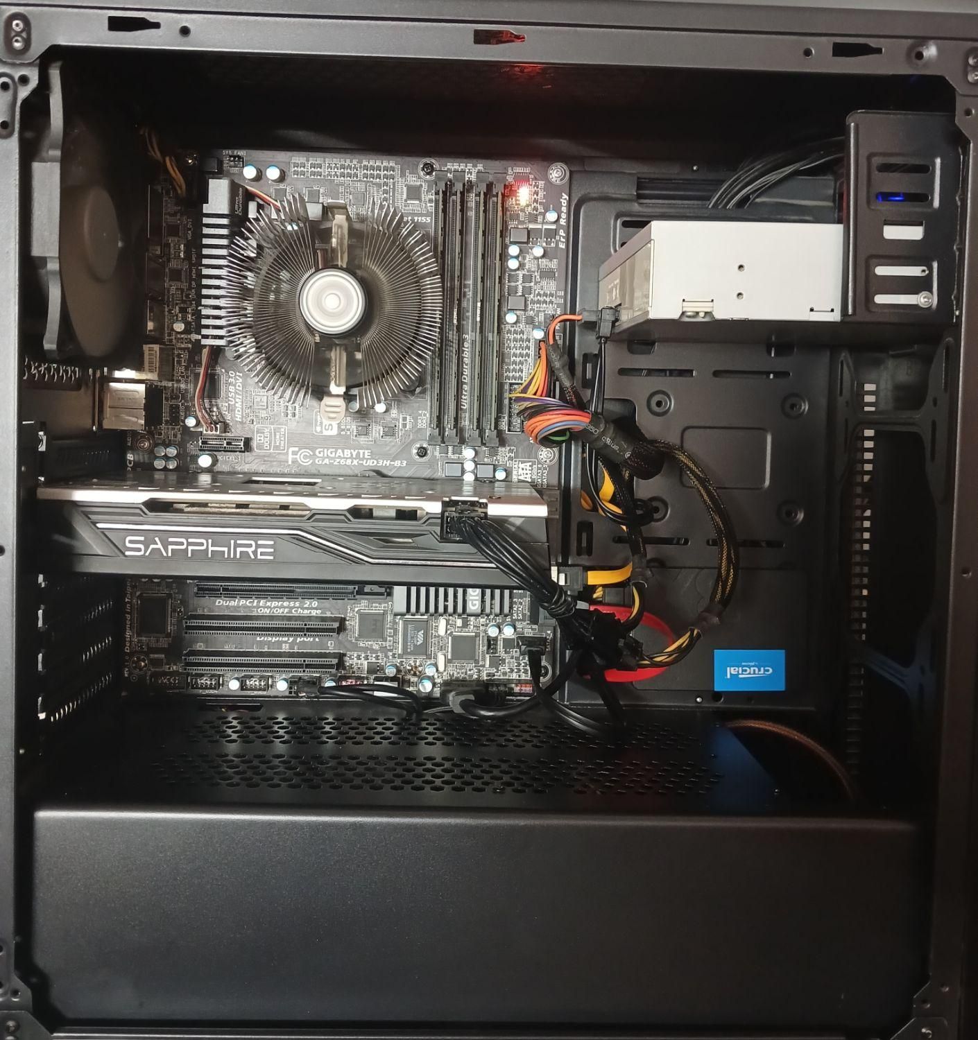 کیس گیمینگ i7 2600K با رم 16GB و گرافیک 4GB DDR5|رایانه رومیزی|تهران, فردوسی|دیوار