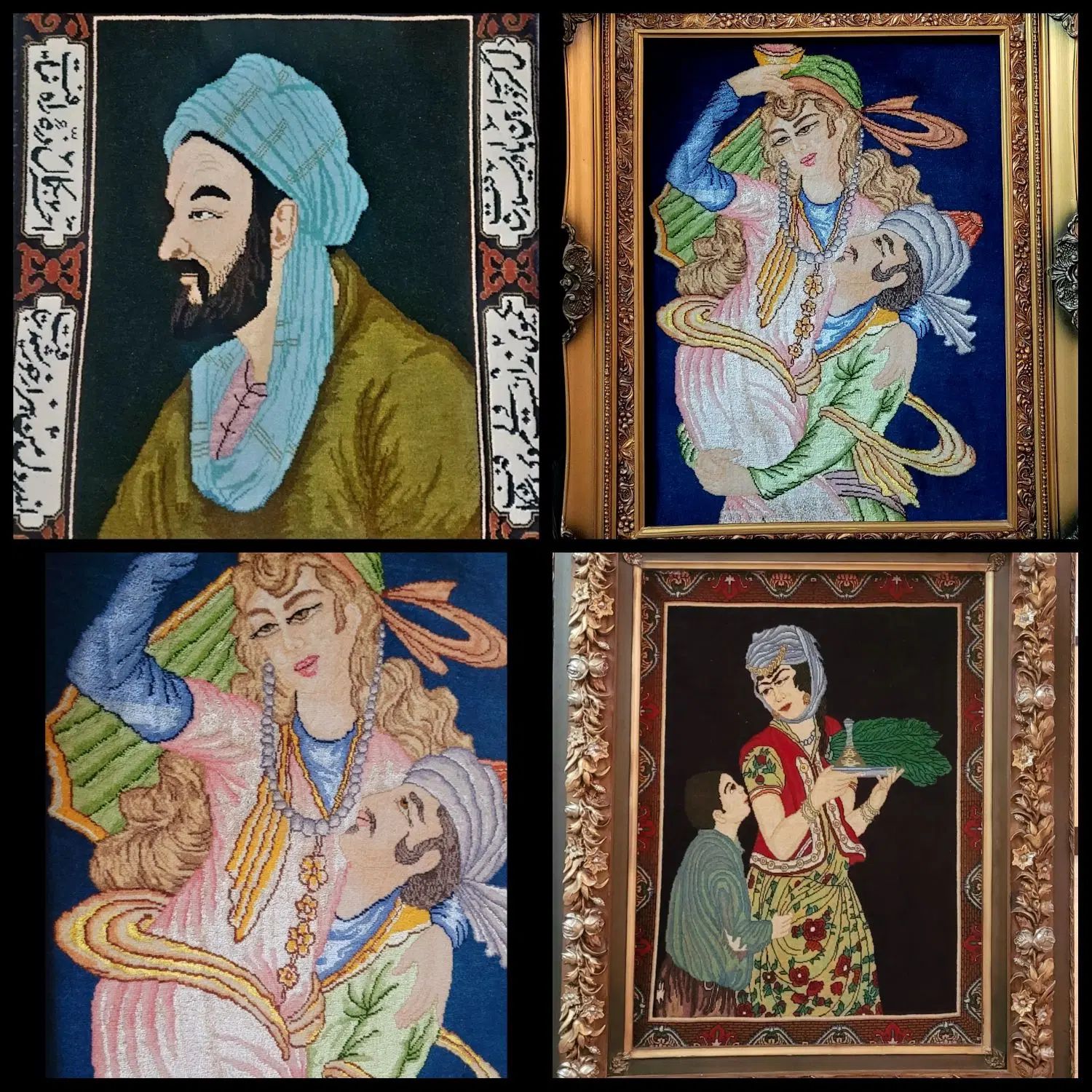 ۳ تخته تابلو فرش دستبافت ۶۰ رج آنتیک فقط این هفته|تابلو فرش|تهران, پونک|دیوار
