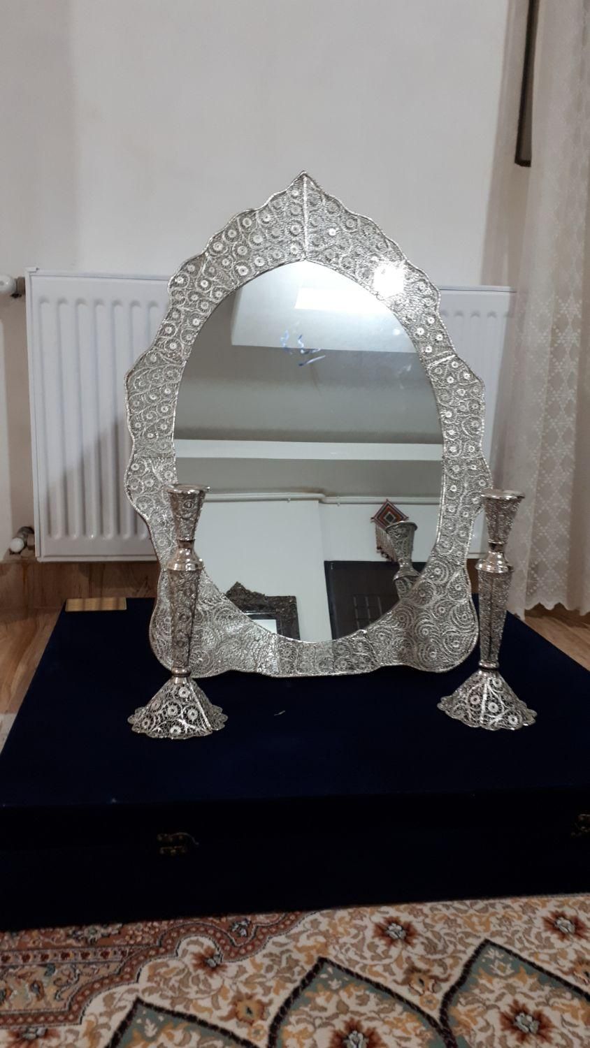 آینه وشمعدان|صنایع دستی و سایر لوازم تزئینی|الوند, |دیوار